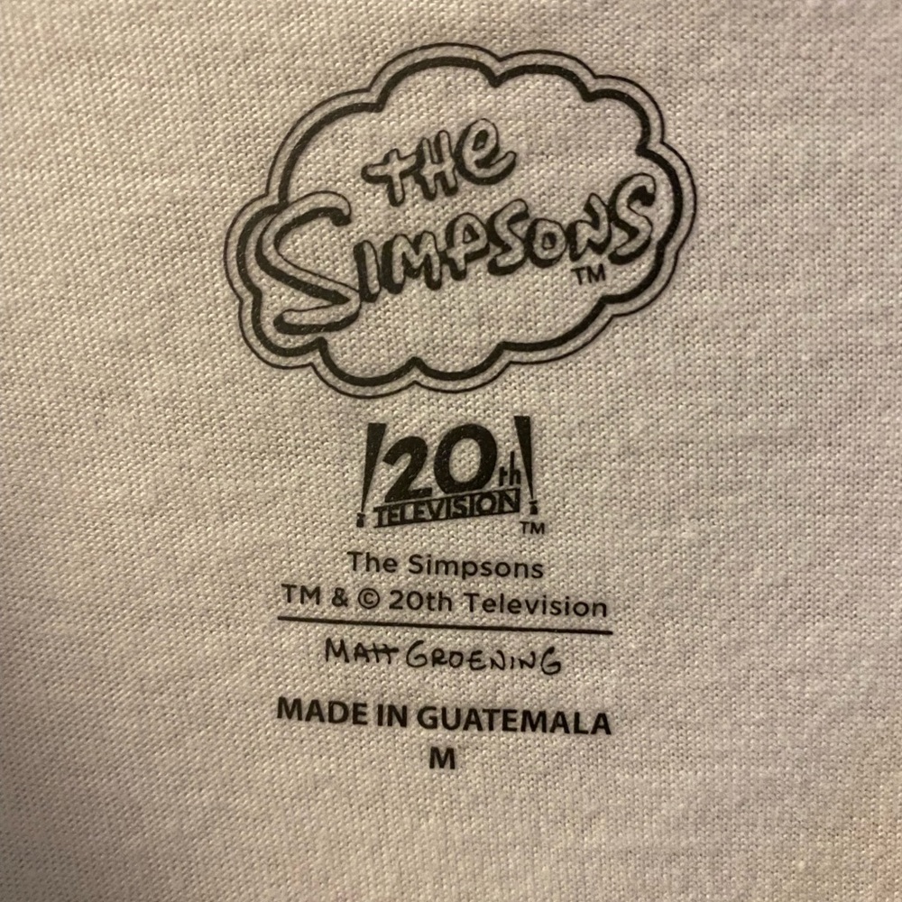The Simpsons Bart Simpson men's white short sleeve graphic t-shirt size M - Picture 3 of 4